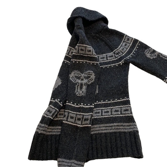 TNA Aritiza Sea To Sky Intarsia Lambswool Reindeer Cardigan - Size Small - Picture 6 of 9